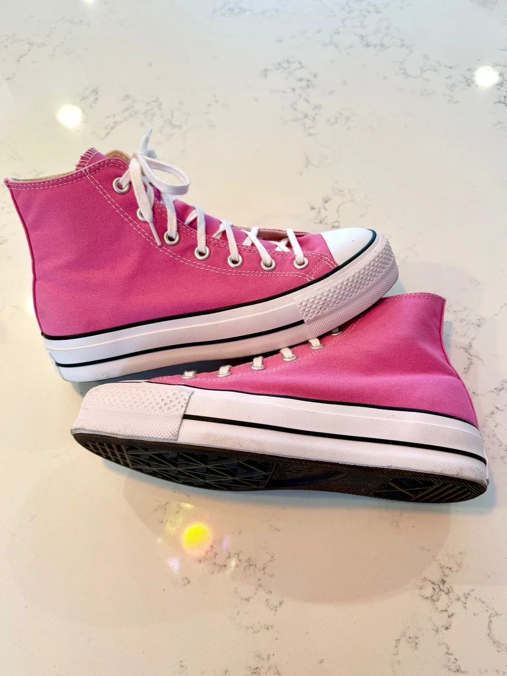converse chuck taylor all star lift platform sneakers shocking orchid 8.5 pink - Picture 2 of 9